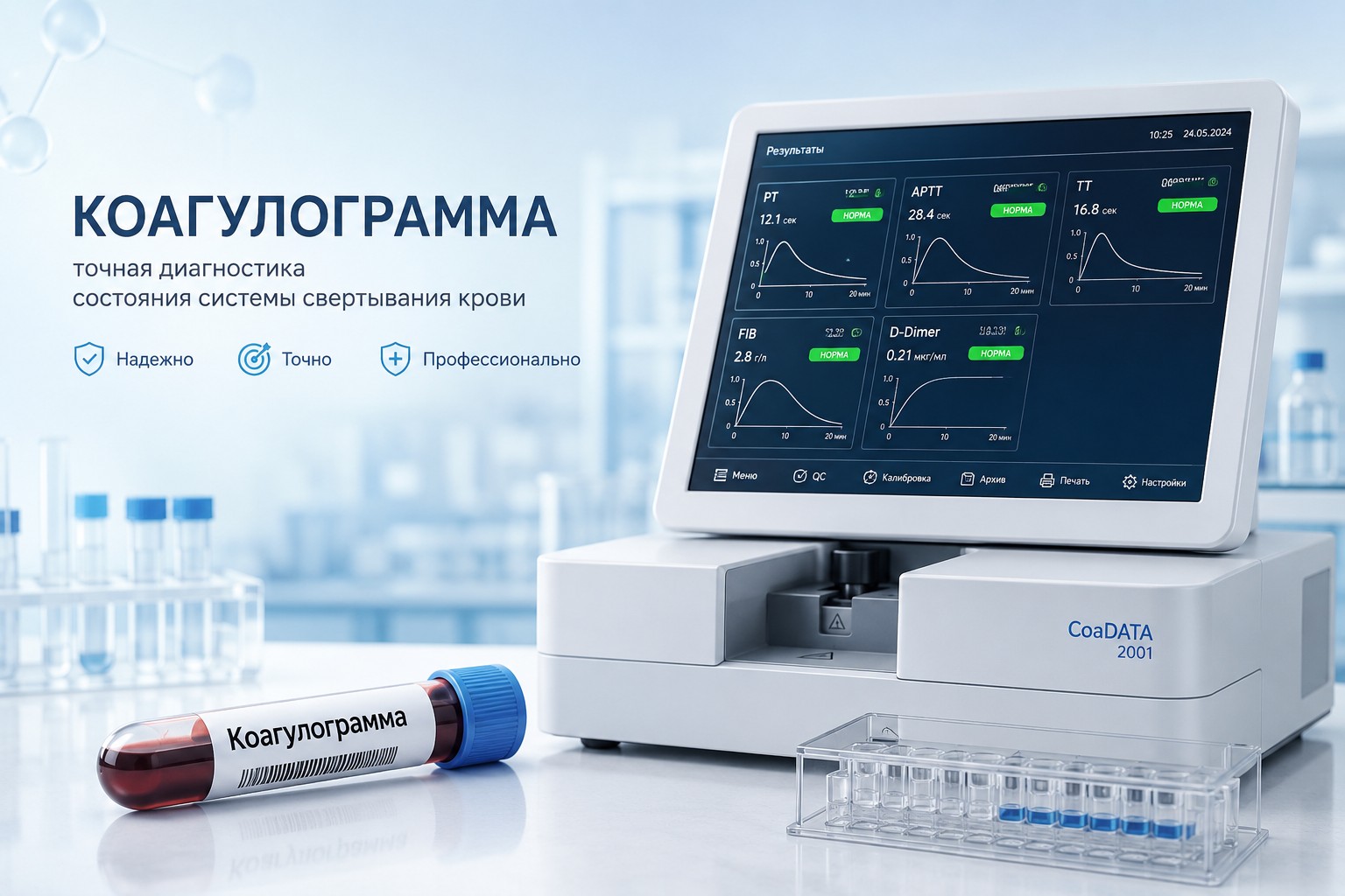 Коагулограмма в Оренбурге &mdash; анализ на свертываемость крови в МЦ Кристалл