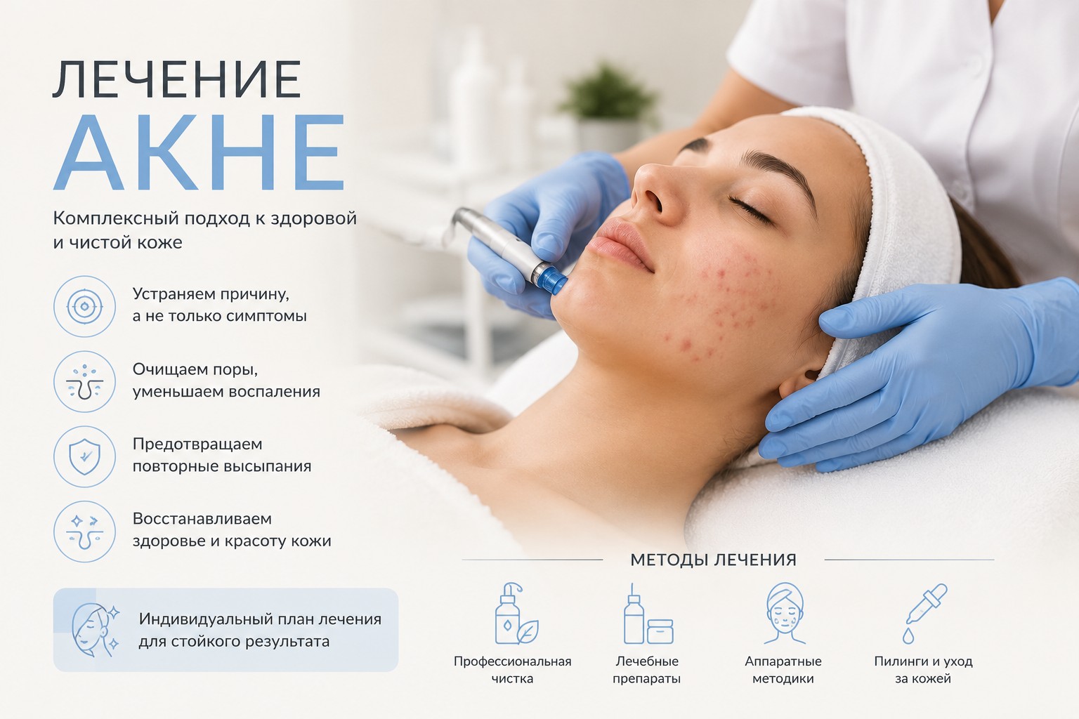 Лечение акне и прыщей в Оренбурге &mdash; профессиональная косметология в медицинском центре Кристалл