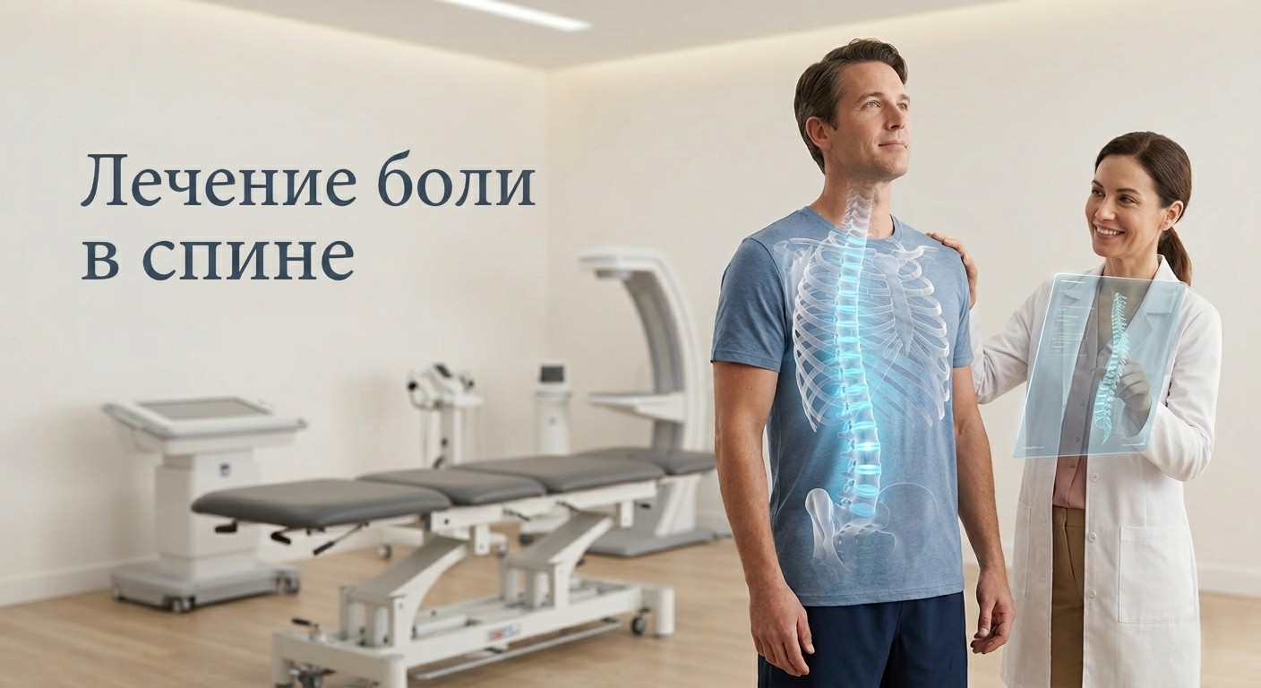 Невролог осматривает пациента с болью в спине в МЦ &laquo;Кристалл&raquo; в Оренбурге
